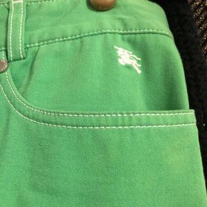 Burberry designer jeans Kelly green size 46